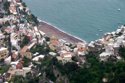Looking down on the church of Santa Maria Assunta in Positano