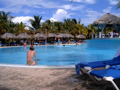 Part of the pool at the resort