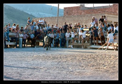 Rossell, tarde de bous, festes Majors  any 1.980