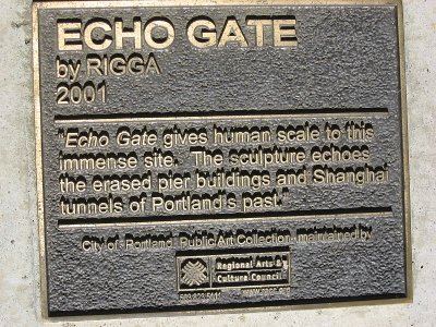 Echo Gate Plaque