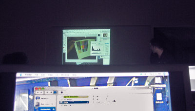 Slide of white-bal from lavender Mac desktop