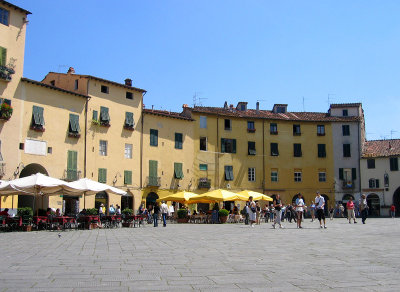 Piazza Anfiteatro, built on the ruins of an amphitheatre