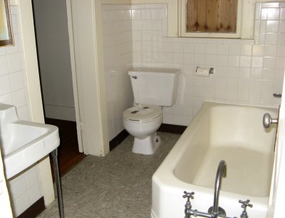 One of the bathrooms