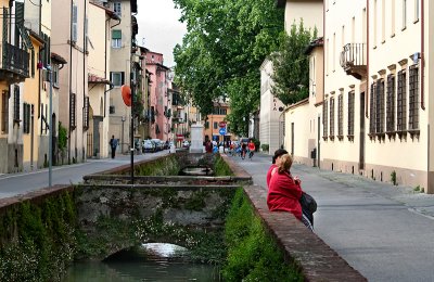 Canal on Via del Fosso - in the Old City of Lucca