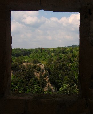 View from stairway windows
