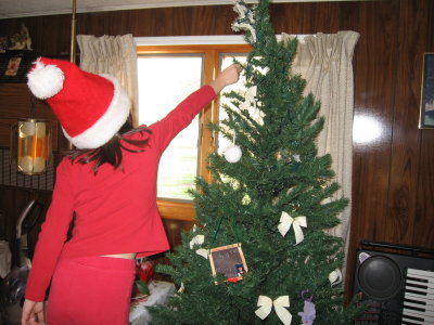 Sarah Decorating the Tree