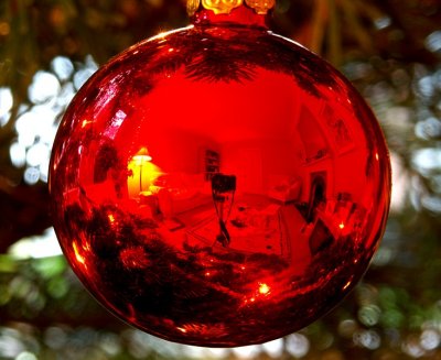 Christmas Bauble Reflection by Mike Parsons