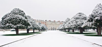 MC #117 Local Attraction - Hampton Court in Fresh Snow by Paul Winstone