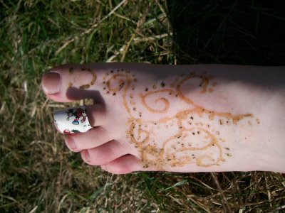 Henna (and very old sticky plasters!)