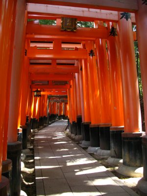 Vermilion torii, Fushimi Inari