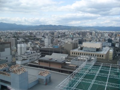 View over Kyoto from Kyoto station