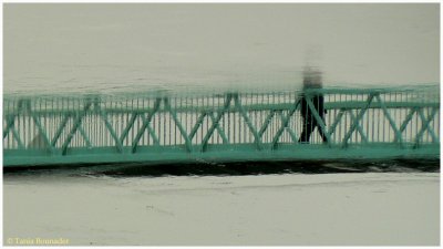 Walking on a floating bridge ... WITHOUT HIS HEAD !!!