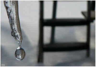 Water drop & ladder reflection