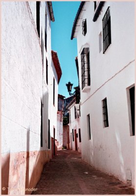Narrow cobblestone street