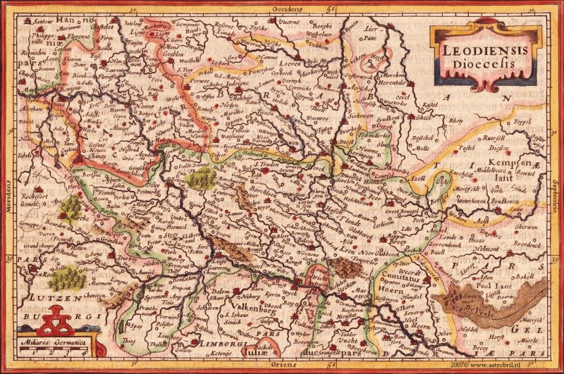 oude kaart uit 1631 met Nieuwstadt