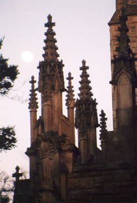 Spires and Full Moon