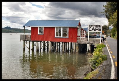 Rawene Cafe on the Hokianga Harbour