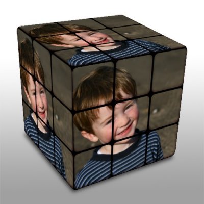 Caleb in a Rubik Cube
