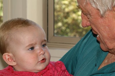 Charli looking very intently at Pop