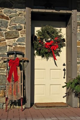 Country Christmas Door