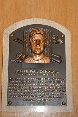 Joe DiMaggio's Plaque