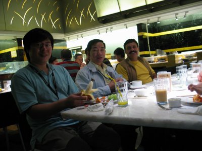 Brian sits with the grown-ups!