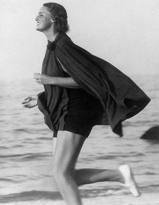 Lucile Brokaw on the Long Island Beach, 1933