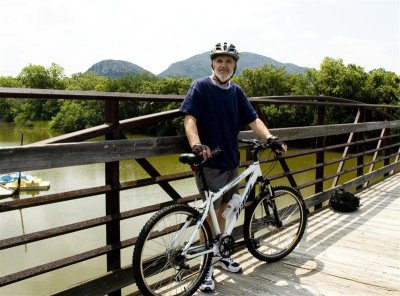 Bill on bridge at Quartz Mt.