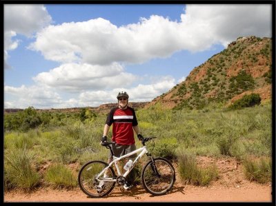 Bill biking at Caprock Canyons