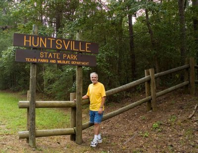 Bill at entrance to Huntsville State Park