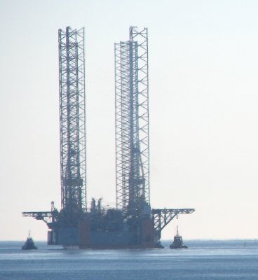 Deck lifted after discharge of 60,000 tons of water. Ship enroute to anchorage in St. Margaret's Bay to prepare for voyage