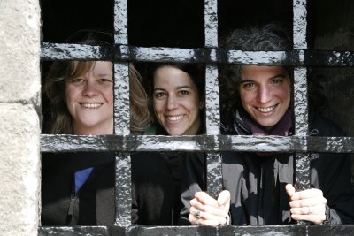 Happy behind bars