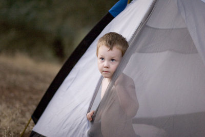 Luis camping at Linares - 40C heat