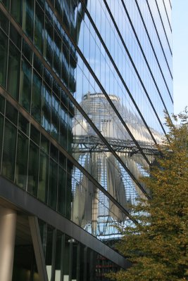 Reflection of Sony Center