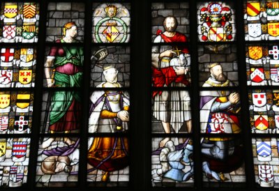 Stained glass windows at St.Jans Church - Gebrandschilderde ramen van de St.Jans kerk