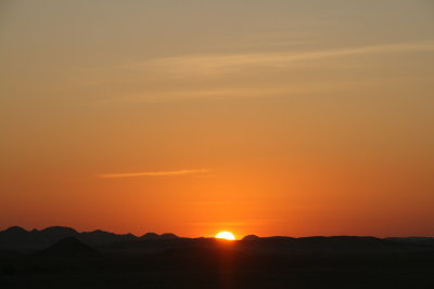 Sunrise over the desert