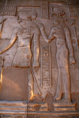 Horus (left) and Hathor (right)