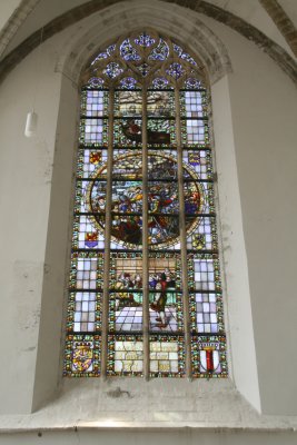 Liberation of Brielle depicted in a window of St. Catharijne