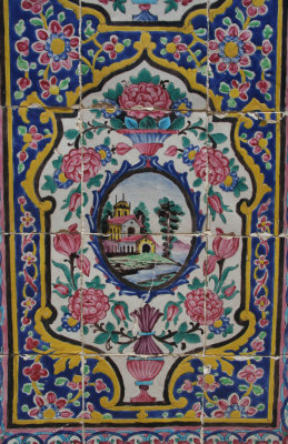Glazed tiles decorations  of the Nasir al Molk mosque
