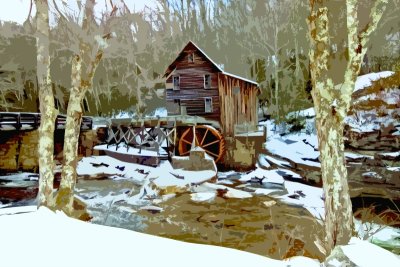 BABCOCK GRIST MILL WINTER 