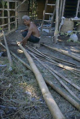 Mitro, building his house