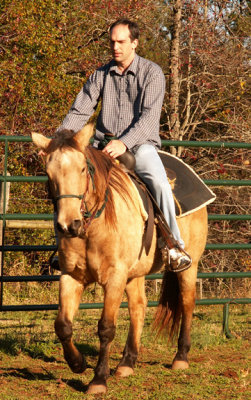 Jason riding Cheyenne