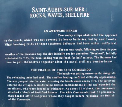 5/18  Sign at  Saint-Aubin-Sur-Mer