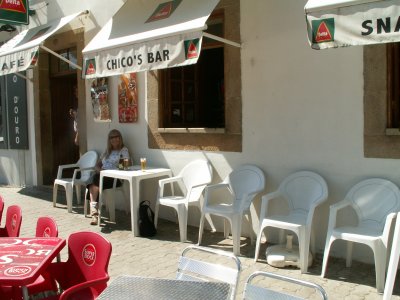 Taking a break in town