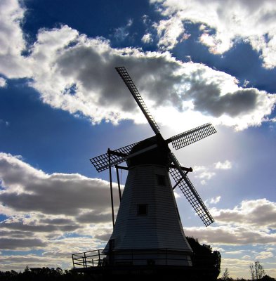 Windmill At Dusk