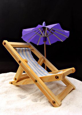 Umbrella and chair ~