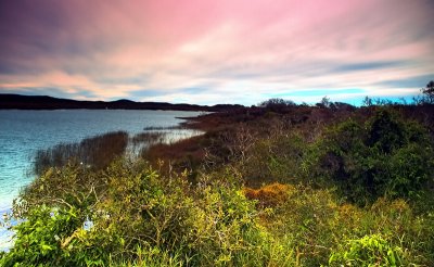 The Blue Lagoon at sundown