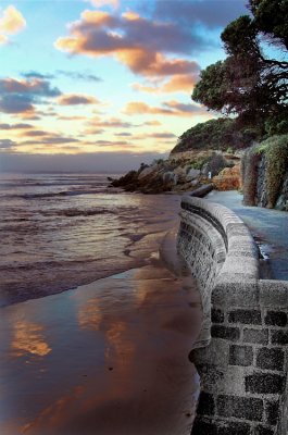 Beach Wall Sunset