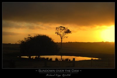 Sundown over the dam