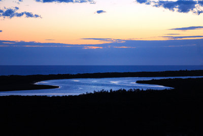 S-curve lake sunset ~